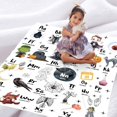 thumbnail image 4 of Halloween Alphabet Blanket Cozy Soft Lightweight Flannel Throw Blanket for Bed Sofa Travel All Season Medium 60"x50" Teen, 4 of 6
