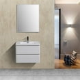thumbnail image 3 of Eviva Glazzy 28" Wall Mount Modern Bathroom Vanity Set with Integrated White Acrylic Sink (High Glossy White), 3 of 6