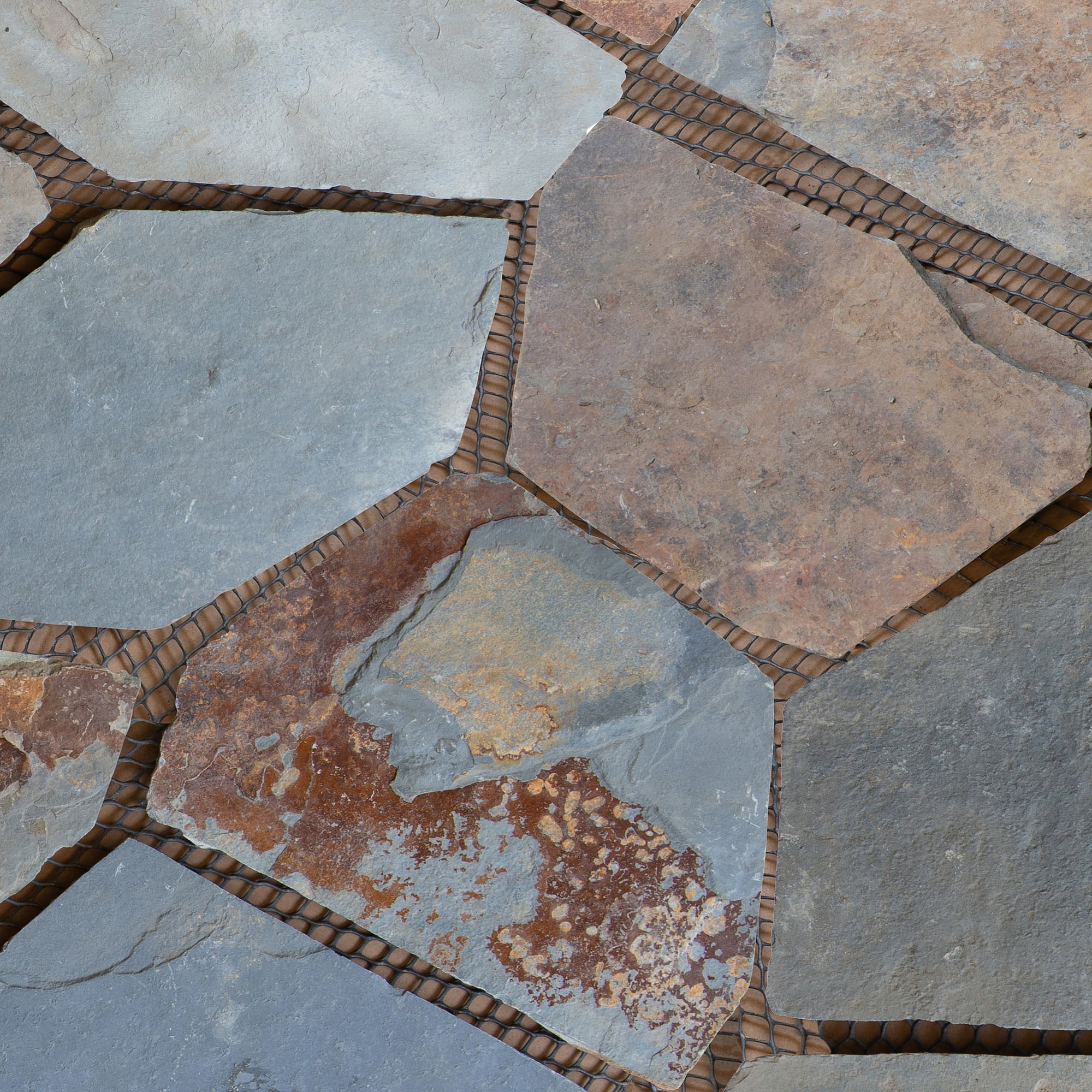 MSI California Gold 18 in. x 24 in. Natural Slate Meshed Flagstone Paver Tile