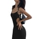 thumbnail image 4 of VISgogo Vestido largo sin mangas para mujer, para adultos, ajustado, de color sólido, con correa de espagueti, de una sola pieza VISgogo moda, 4 of 10