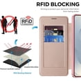 thumbnail image 5 of For Samsung Galaxy S26 5G Wallet Cell Cover, RFID Blocking, PU Leather,Compatible With MagSafe , With Flip Cover Multi-Card Slots Pocket, Ultra Thin Magneti Protective Cover,Pink,For Galaxy S26 (5G), 5 of 8