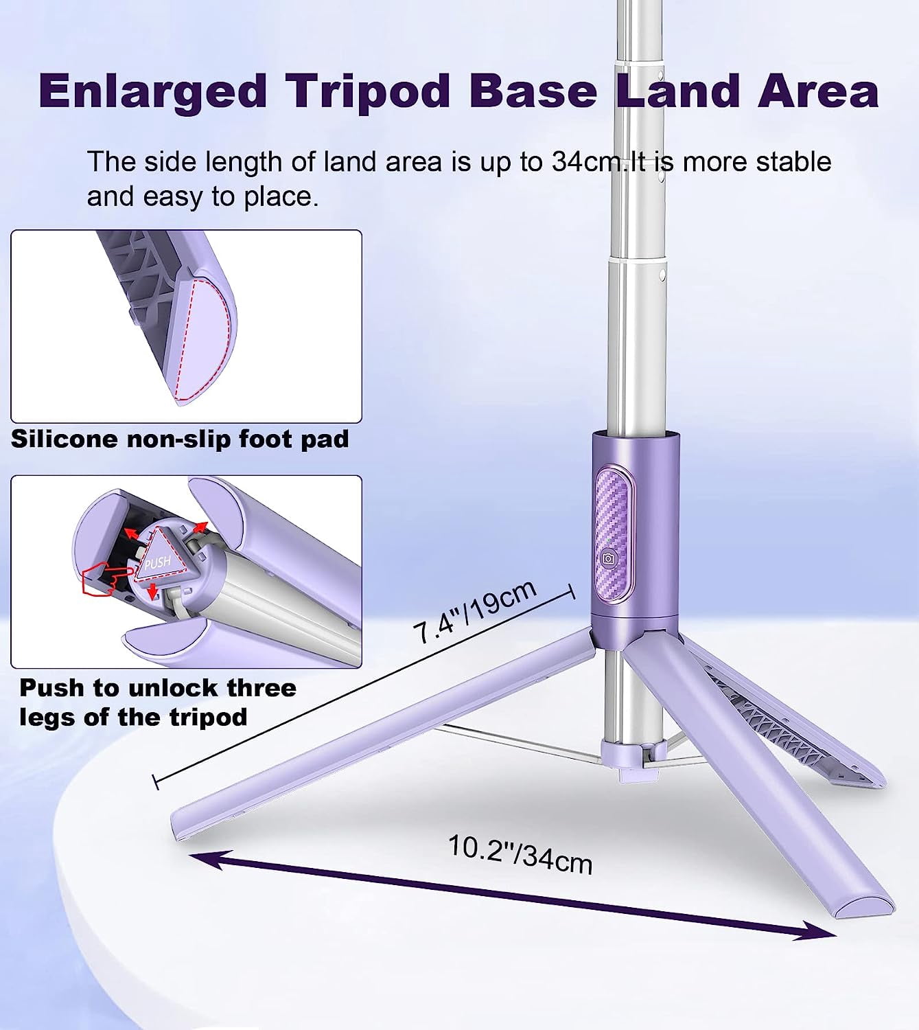 XIHAMA Travel Tripod, Cell Phone Selfie Stick, 60 Inch All-in-1 Stand with Integrated Wireless Remote, Lightweight and Portable, Extendable Tripod for iPhone and Android