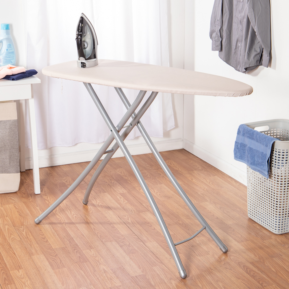 Seymour Home Products Linen Beige Adjustable Height Ironing Board with 100% Cotton Cover