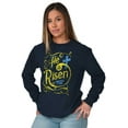 thumbnail image 4 of He Is Risen Jesus Christ Christian Women's Long Sleeve T Shirt Brisco Brands S, 4 of 6