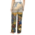 thumbnail image 3 of Picia Vibrant Wildflower Meadow Womens Soft Woven Cotton Elastic Waistband Sleep Pajama Pant Lounge Sleep Pant With Pockets And Drawstring-Large, 3 of 9