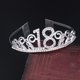thumbnail image 2 of Tiara de cristal con diamantes de imitación para cumpleaños, corona de reina, diadema para graduación, peines para el cabello, broche para recuerdo de fiesta de cumpleaños número 18 de niña, 2 of 7