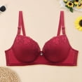 thumbnail image 2 of MDUKONU Women's Padded Underwire Bra, Full Coverage T-Shirt Bras for Women, Convertible, Seamless Red 44, 2 of 8