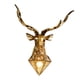 thumbnail image 1 of Art Deer Head Lámpara de pared Escultura de pared Accesorio Pantalla de material acero inoxidable Animal Antler Sconces Luz para cocina, loft, salón, , Gloria Lámpara de pared de ciervo, 1 of 9