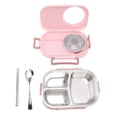 thumbnail image 2 of Thermal Bento Box, Double Layer Bento Containers 1450ml  For Picnic Brown,Green,Pink,Beige,Yellow,Light Blue, 2 of 8