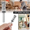 thumbnail image 4 of Flush Trim Router Bit Metal Top Bearing Compression Up Down Spiral Router Bit Carbide Woodworking Milling Tool Professional Cutter Router Kit for Fibreboard Solid Wood Plywood, 4 of 9