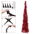 thumbnail image 4 of YAOMOBB Quick Assembly Christmas Tree Glittering Christmas Pencil Tree Stable Base Foldable Realistic Indoor Outdoor Decoration, 4 of 7