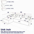 thumbnail image 2 of Modern Chenille Upholstered Sectional Sofa Couch Set,Modular 108" L Shaped Sectional Living Room Sofa Set With 6 Pillows,Free Combination Sofa Couch for Living Room,Bedroom(Right Chaise), 2 of 22