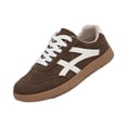 thumbnail image 2 of Casual Sneakers for Women Lightweight Lace Up Tennis Shoes | Non-slip Lace Up Fashion Sneaker, Round Toe Retro Walking Shoes, 2026 Trendy Comfortable Trainers, 42, 2 of 8