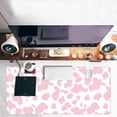 thumbnail image 5 of Extended Large Computer Gaming Mouse Pad Desk Mat(31.5×15.7 in),Desk Pad with Non-Slip Base and Stitched Edges,Suitable for Work Office Large Gaming Mouse Pad Desktop Pad-Pink Cow, 5 of 6