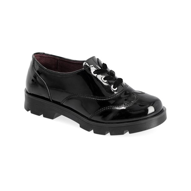 Zapato Escolar Niña Casual Negro charol Castalia Casual