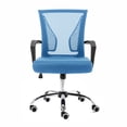 thumbnail image 2 of Modern Home Zuna Mid-Back Office Task Chair - Ergonomic Back Supporting Mesh Back Desk Chair (Black/Blue), 2 of 7