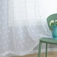 thumbnail image 3 of White Bedroom Curtains 63 Inch Length 2 Panel Rod Pocket Shabby Chic Farmhouse Cozy Pom Pattern Dot Textured Window Semi Sheer Short Boho Cute Curtains for Nursery Kitchen Sill Therapy Room Decor, 3 of 7