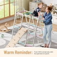 thumbnail image 4 of Nyeekoy 9-In-1 Children Climber Playset, Indoor Jungle Gym with Slide, Monkey Bars, Upright and Rope Ladders, Climbing Board, Hand Rings, Net and Swing for Kids Aged 3-8, Colorful, 4 of 7