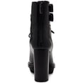 thumbnail image 5 of Vince Camuto Everna Black Leather Lace Up Lug Sole Block Heel Platform Bootie (Black, 8.5), 5 of 7