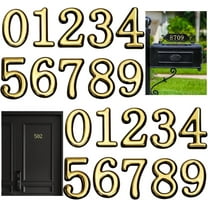 Tutuviw 20 Pcs Mailbox Numbers for Outside,0-9 Gold Reflective Mailbox Numbers,Door Address Number Signs Stickers,Mailbox Stickers,Number Stickers with Sticky Tabs for Residence,Apartment