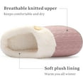 thumbnail image 3 of Womens Slipper Warm Comfy Memory Foam House Slippers Knitted Shoes Faux Fur Lined Anti-Skid Rubber Sole Bedroom Cozy Indoor Outdoor Slippers, 3 of 13