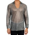 thumbnail image 2 of Adult Halloween Costume Mens Disco Shirt (SILVER XX-Large), 2 of 3