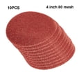 thumbnail image 3 of relayinert 10 Pcs 100mm 180 Grains Papier de Verre Polissage Disques de Papier Outils de Broyage Ronds Rouges pour 4 Pouces 80 Mailles 1Ensemble, 3 of 6
