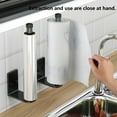 thumbnail image 5 of No-Drill Wall Mount Paper Towel & Cling Film Dispenser | Multi-Function Kitchen Roll Holder with Adhesive | Stainless Steel Storage Rack for Towels & Wraps, 5 of 7