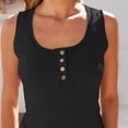thumbnail image 3 of SUNBS Tank Tops for Women Summer Casual Camisole Tops Ribbed Sleeveless Henley Shirts Basic Clothing, 3 of 8