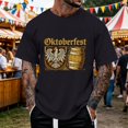 thumbnail image 2 of XIAOCHA Mens Oktoberfest Graphic Print T Shirt Short Sleeve Tees Holiday Crewneck Tops, 2 of 4
