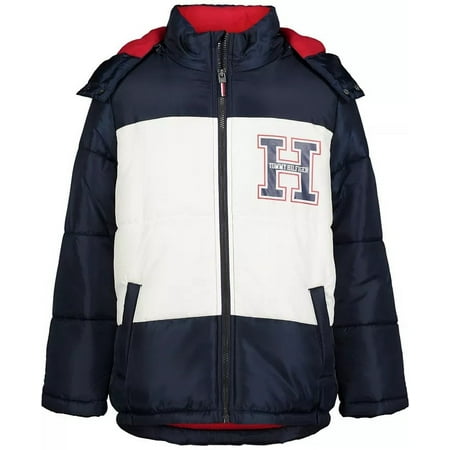 Tommy Hilfiger NAVY BLAZER Toddler Boys Bold Colorblock Puffer Jacket, US 2T