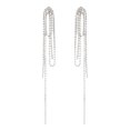 thumbnail image 1 of Elegantes pendientes para mujer, pendientes de tuerca con enhebrador, pendientes colgantes brillantes para niñas, festival de bodas, uso jinwen Pendientes de borla, 1 of 3