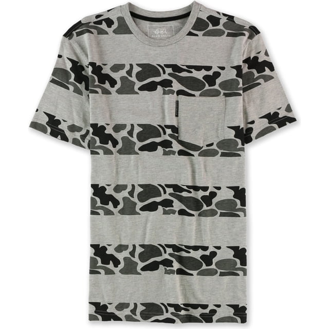 Ecko Unltd. Camiseta gráfica con bolsillo de rayas de camuflaje para hombre, gris, extra pequeña