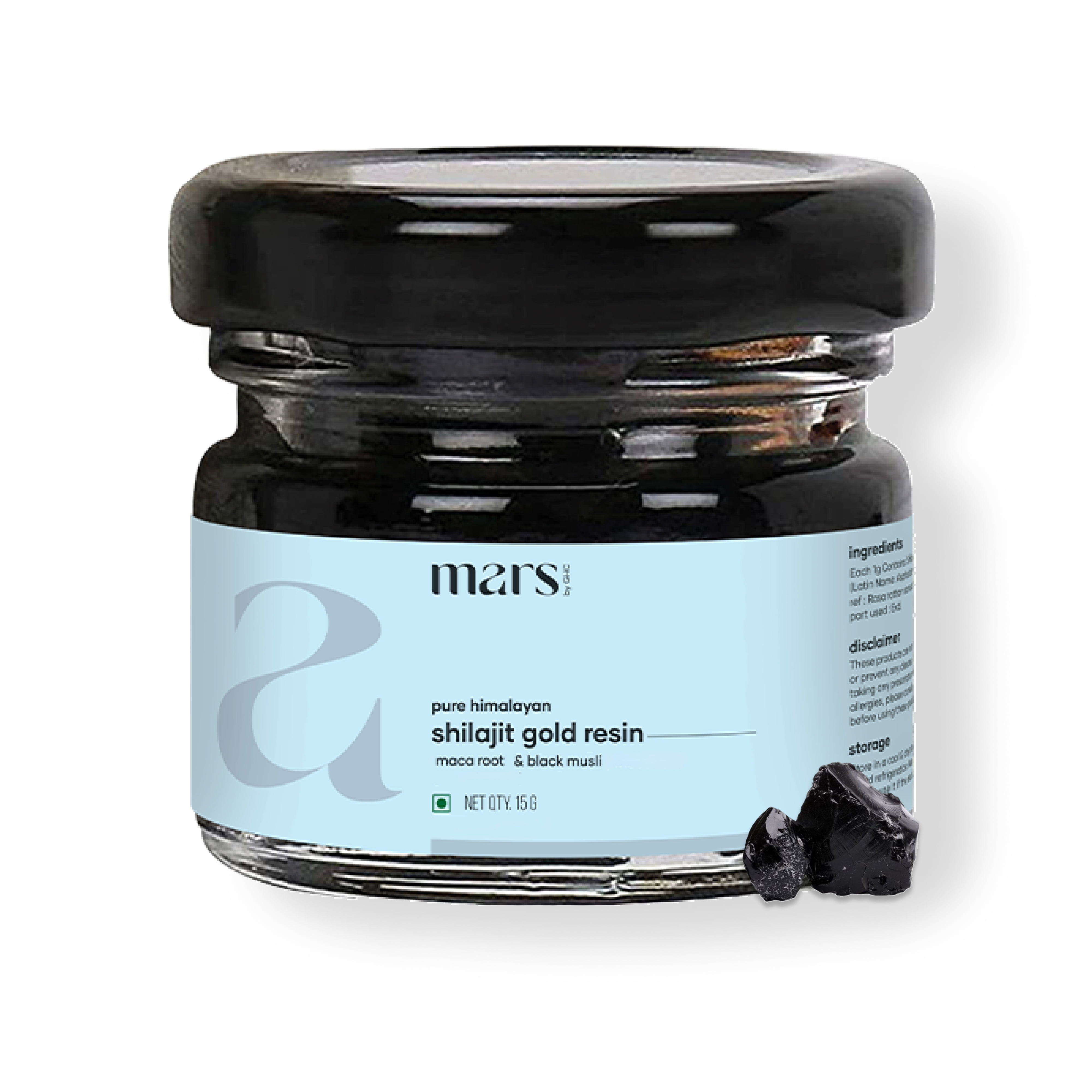 M&RS Pure Himalayan Shilajit Resin, 24 Carat Gold, with