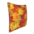 thumbnail image 2 of Kll Autumn Leaves Decorative Throw Pillow Covers Velvet Soft For Couch Sofa Bedroom Living Room Outdoor -16"X16", 2 of 8