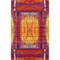 thumbnail image 2 of Unique Loom Metro Abstract Lantern Area Rug 5' x 8' Rectangle Yellow/Red, 2 of 5