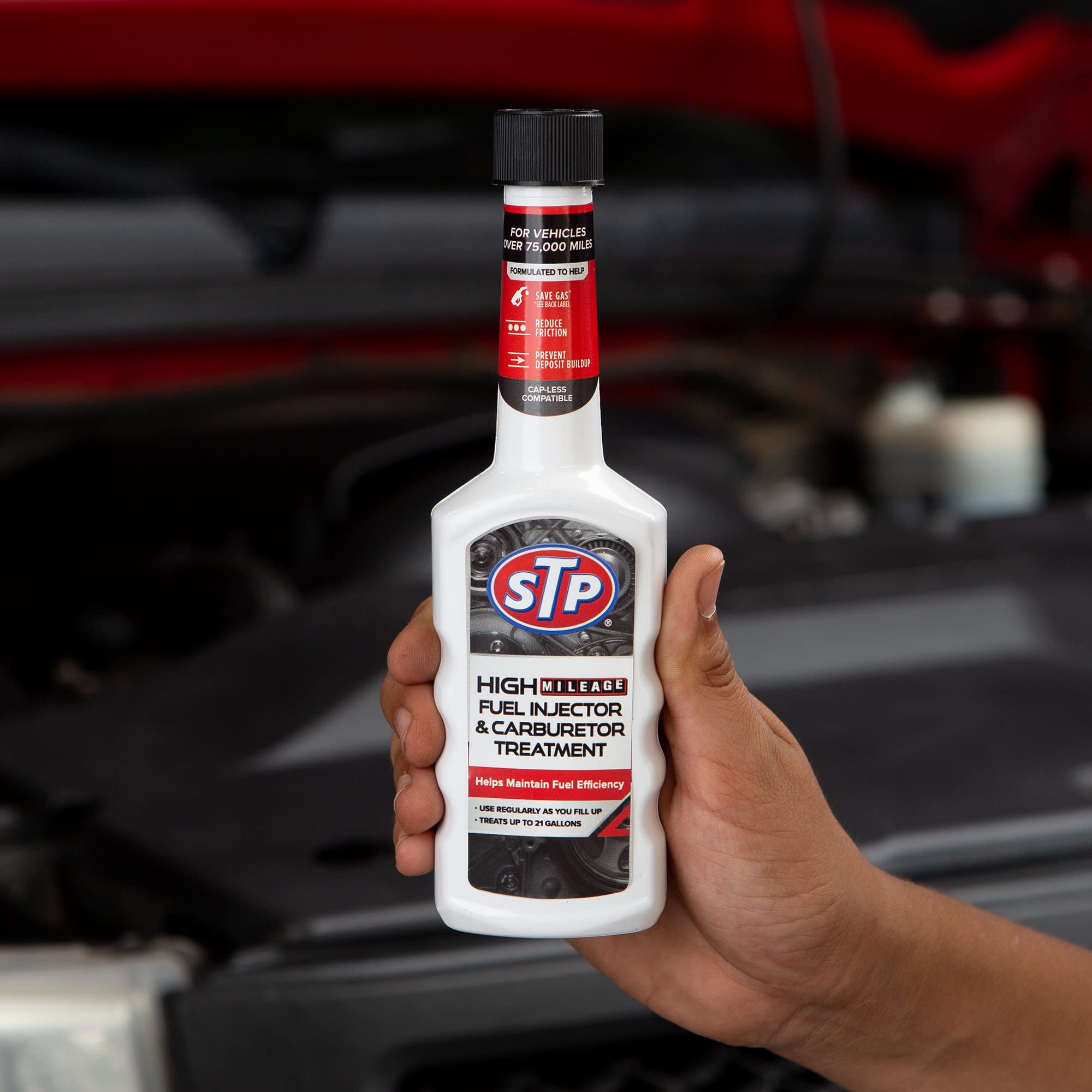 (6 pack) STP High Mileage Fuel Injector and Carburetor Cleaner - 5.25 fl oz