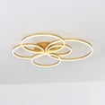 thumbnail image 5 of UMEILUCE 5 Lights Modern LED Dimmable Gold Rings Semi-Flush Mount for Dining Living Room,L41.3 Inch, 5 of 7
