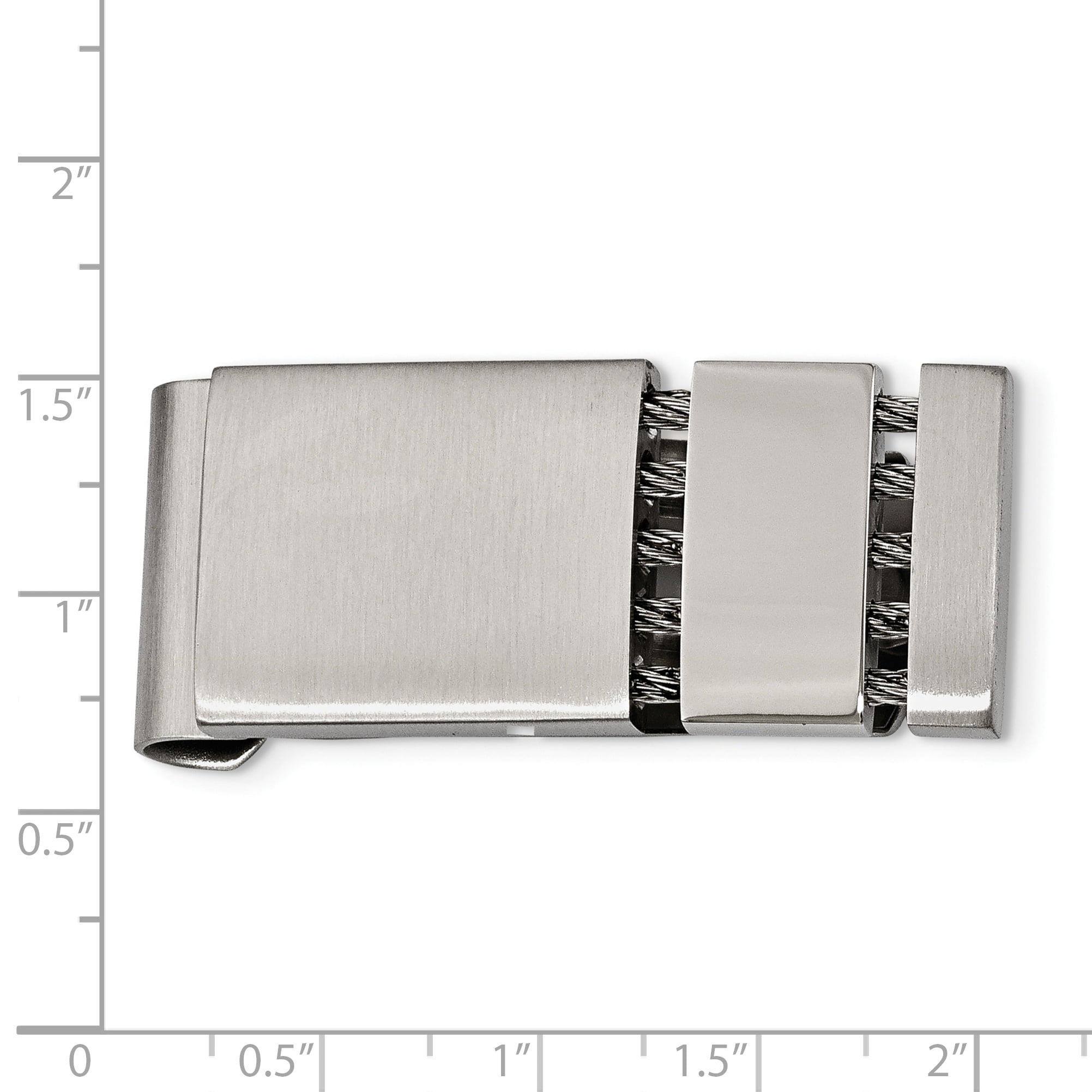 ICE CARATS Stainless Steel Brushed Money Clip Man Fashion Jewelry Gift for Dad Mens for Him