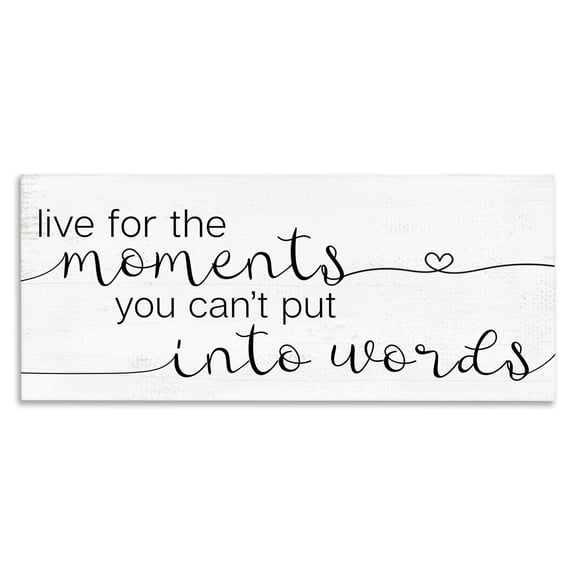 Stupell Industries Cottage Live for the Moments Phrase Canvas Art, 24 x 10, by Lil' Rue