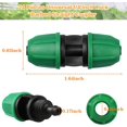 Upgraded 1/4" Drip Irrigation Coupling Fittings：Leak Free Lock Barbed