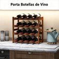 thumbnail image 3 of Porta Vinos de 4 Niveles, Porta Botellas de Vino para 16 Botellas, Organizador de Botellas de Vino y Bebidas, Estante de Almacenamiento para la Cocina, Bar o Bodega, 3 of 4
