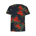 thumbnail image 6 of Tnhcen Women's Summer Short Sleeve Printed Crewneck Tops | Plus Size Friendly S-3XL | Polyester Spandex Blend Casual Blouses, 6 of 6