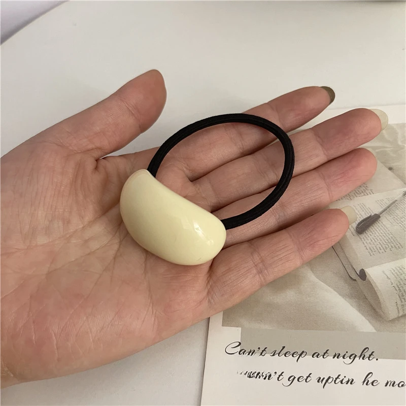 Simple Oval Acetic Korean Fashion Elastic Hair Bands For Women Girls Hair Accessories Headwear Ponytail Holder Scrunchie