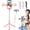 pink, variant on 6 in 1 Selfie Stick with Fill Light, Cellphone Selfiestick with Remote, Bluetooth Remote Control,and Stable Three-Legged Support, Selfie Stick for Video Recording