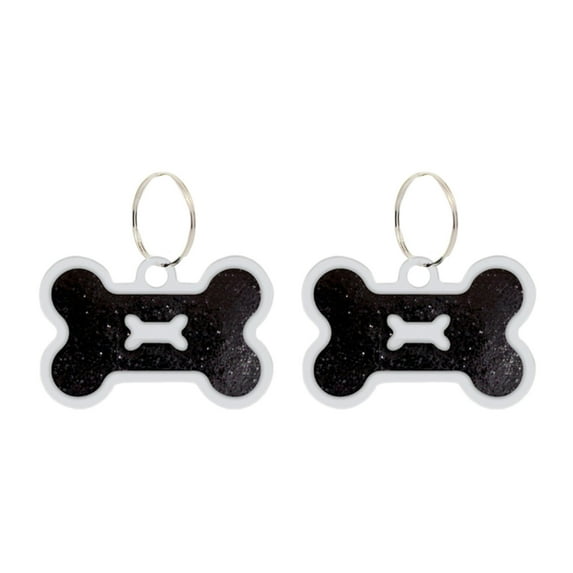 Mightlink 2Pcs Dog ID Tags Shiny Surface Vivid Color Creative Shape High Durability Wide Application Decorative Alloy Pet ID Pendant Cat Name Tag Ornament Pet Supplies