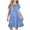 Blue, variant on THDHVS Girls Summer Dress,Girls Solid Puff Short Sleeve Ruffle Hem Dress Round Neck Casual Sleepwear Summer,Dresses for Girls 4-5 Years