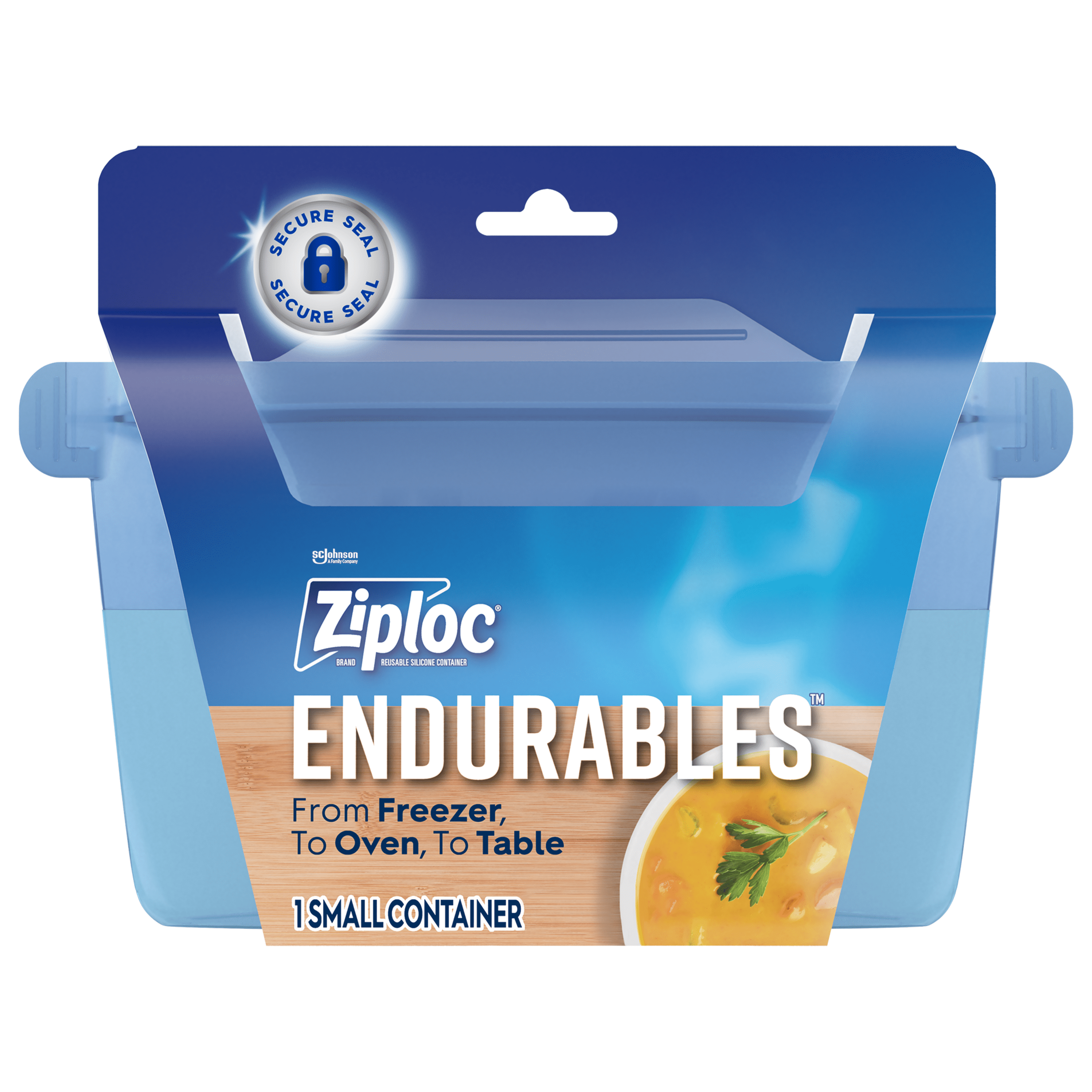 Ziploc® Endurables™ Small Container, 2 cups, Wide Base With Feet