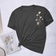 thumbnail image 4 of Tops de Manga Corta de las Mujeres, Cuello Redondo Impreso, Camiseta de Manga Corta para las Mujeres, 4 of 6