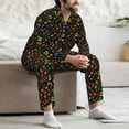 thumbnail image 7 of Wukai Berries Men's Long Sleeve Pajama Set,Long Sleeve Mens Sleepwear with Pockets & Front Fly-Medium, 7 of 7